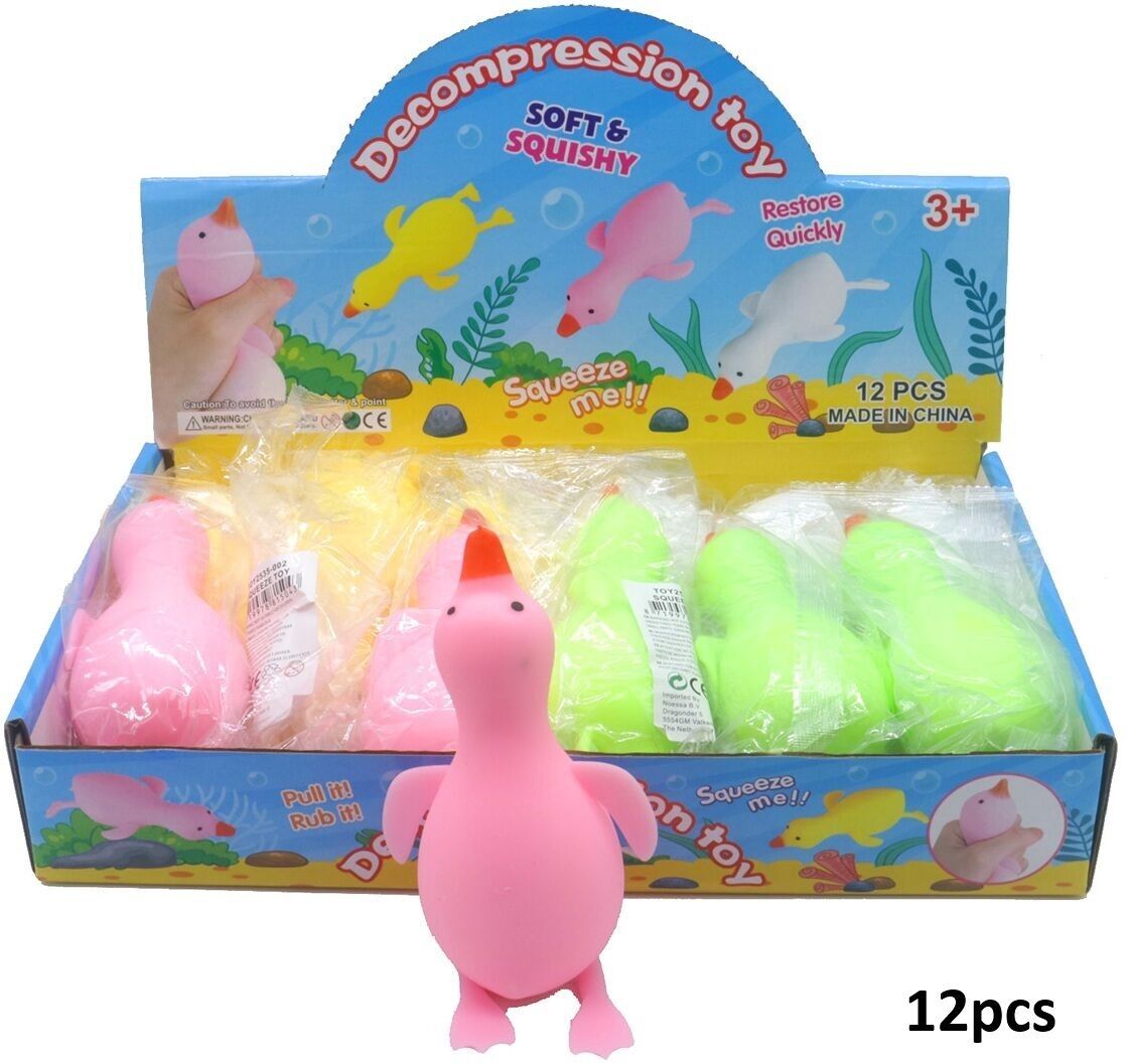 R-I2.1 TOY2535-002 Giocattolo decompressivo Squishy Goose 12cm - 12 pezzi