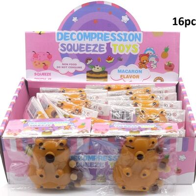 R-D1.1 TOY2535-005 Juguete de descompresión Squishy Capibara 8cm - 16 piezas