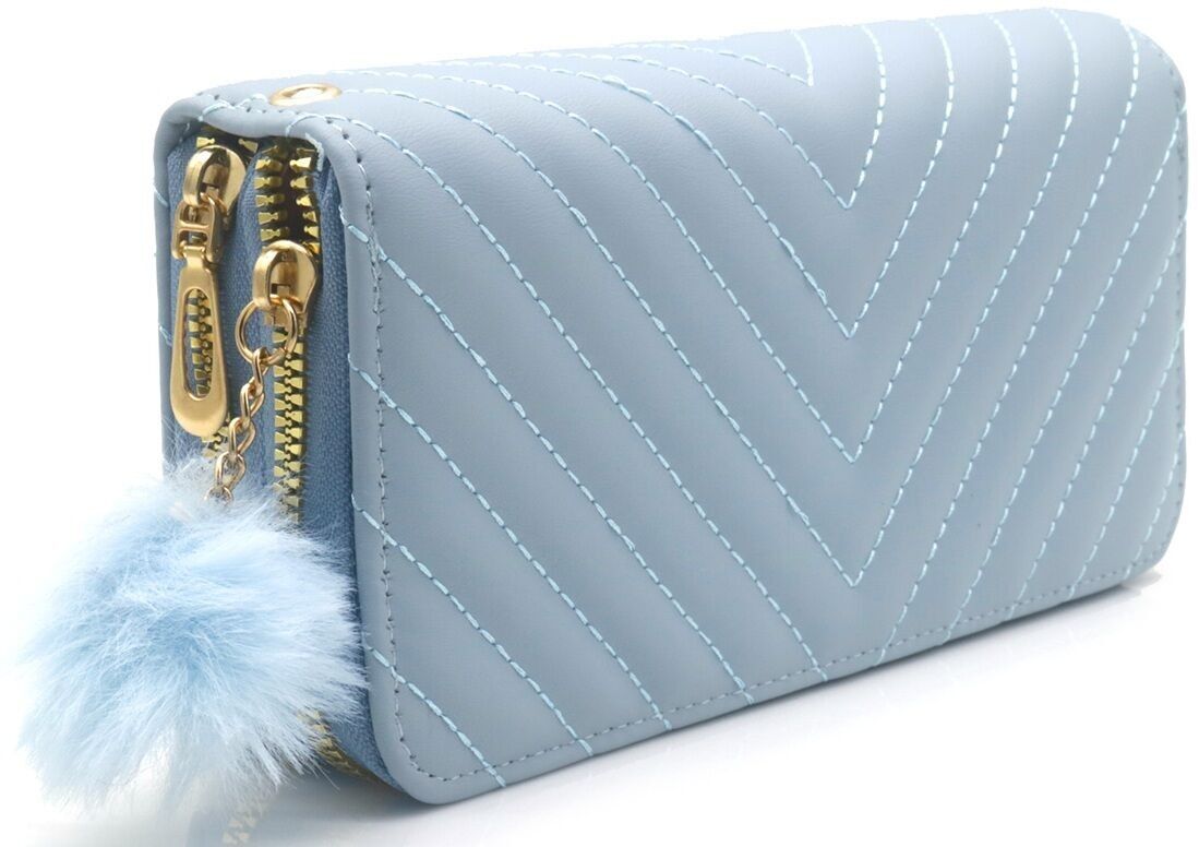 T-F6.1 WA009-022-4 Portafoglio in PU 20x10x4.5 cm Blu