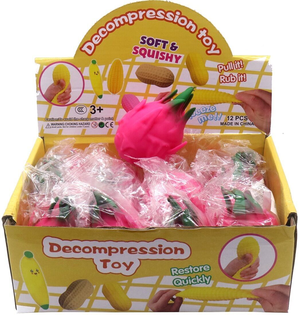 T-K2.1 TOY2535-029 Dekompressionsspielzeug Squishy Drachenfrucht 8cm - 12St