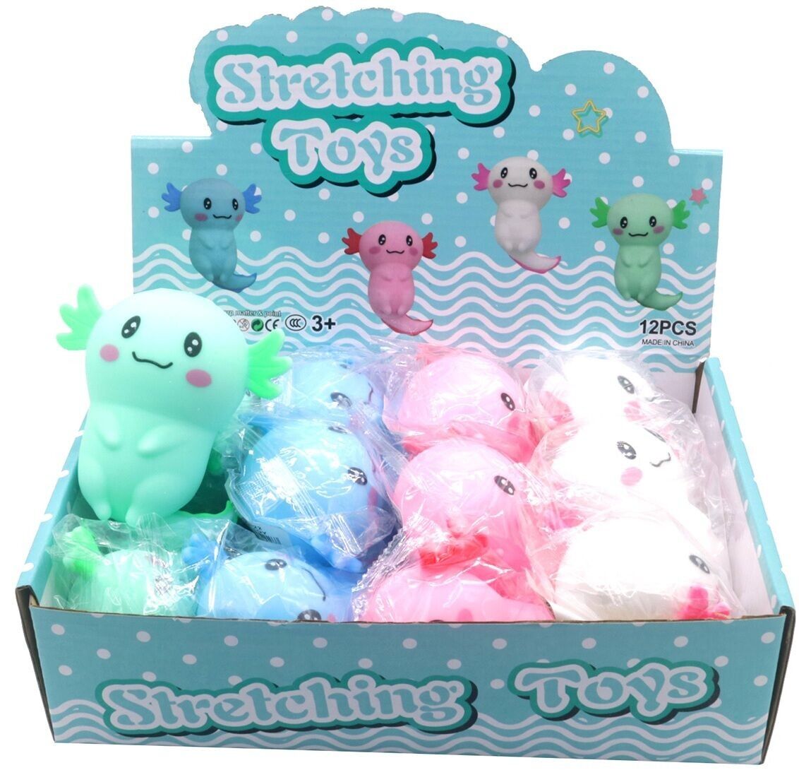 T-J5.2 TOY2535-022 Giocattolo decompressivo Squishy Axolotl 9 cm - 12 pezzi