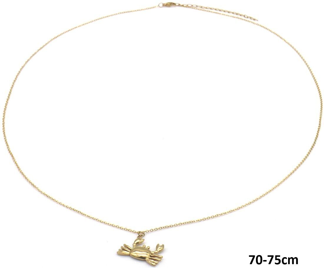G-D22.2 N2556-004G-5 S.Lange Halskette aus Stahl, Krabbe – 70–75 cm