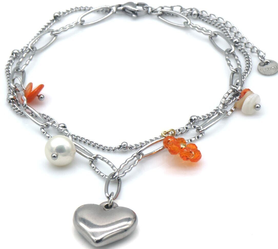 F-A5.2 ANK1036-002S S.Stahl Fußkettchen Herz