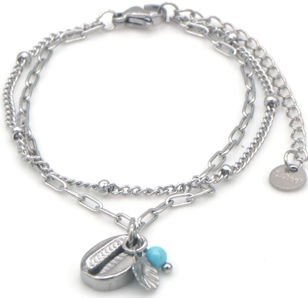 B-B8.1 B1036-005S S.Stahlarmband Muscheln 16-21cm