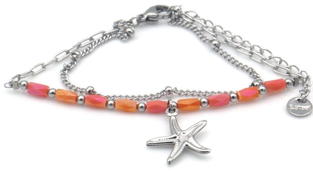 B-D20.5 B1036-007S S.Stahlarmband Seestern 16-21cm