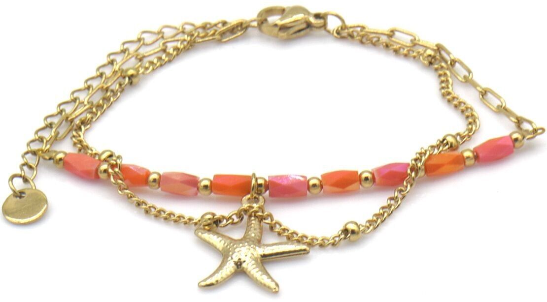 B-E8.2 B1036-007G S.Stahlarmband Seestern 16-21cm