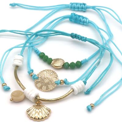 C-F10.2 B1034-004 Set di bracciali con conchiglie 3 pezzi