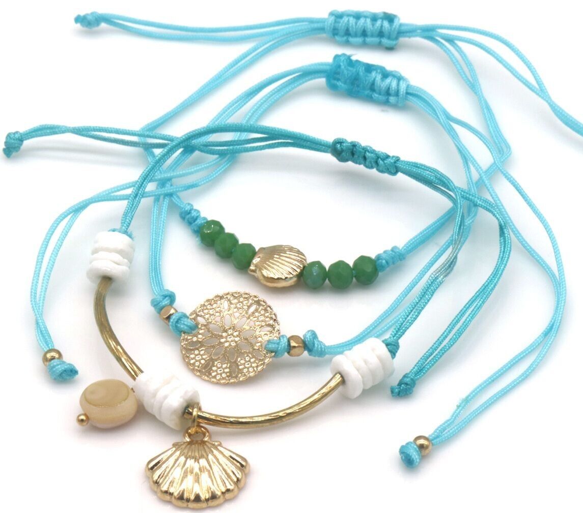 C-F10.2 B1034-004 Set di bracciali con conchiglie 3 pezzi