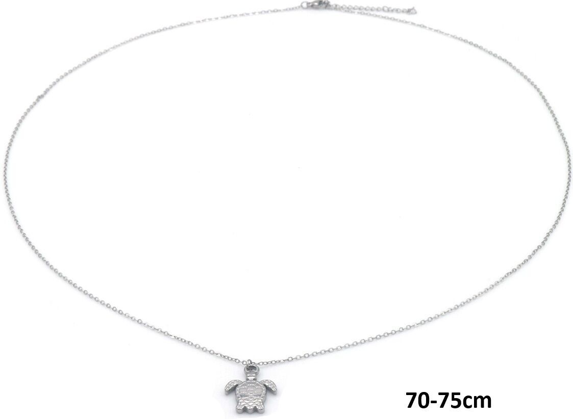 A-A17.1 N2556-004S-2 Lungo S.Collana in acciaio Tartaruga 70-75cm