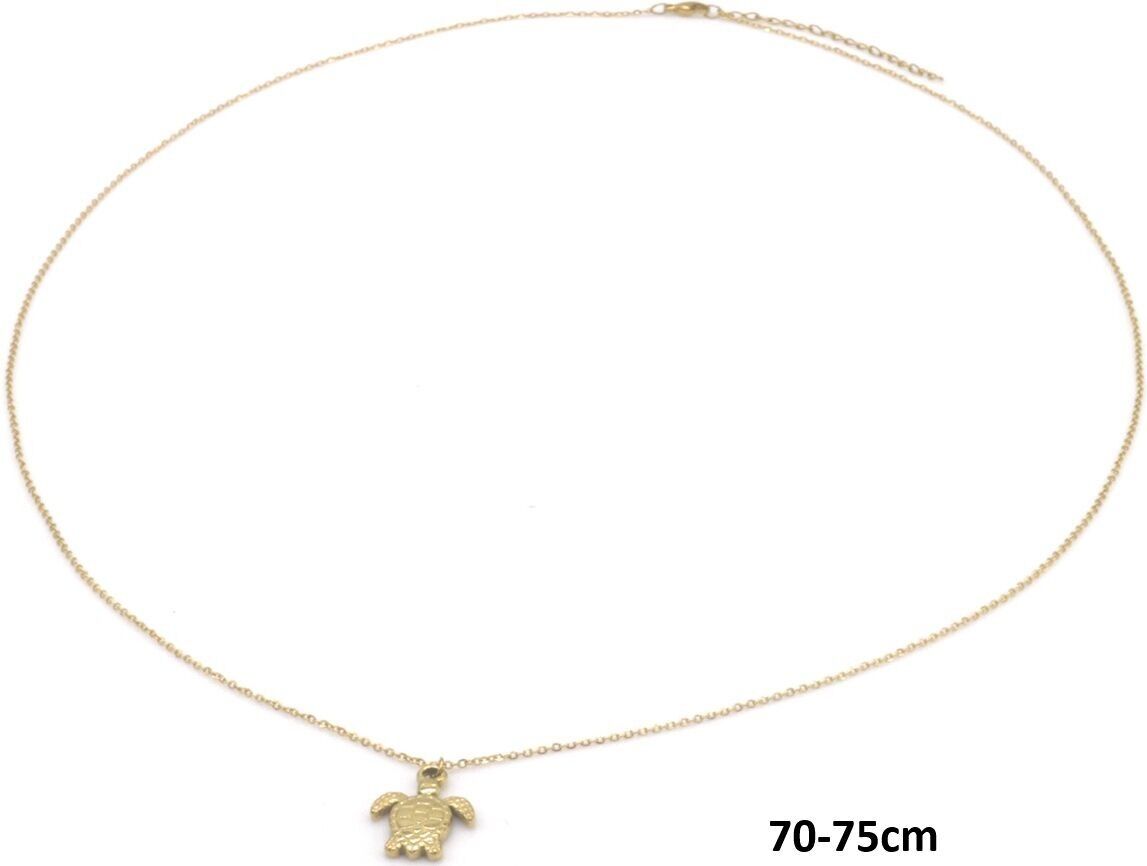 A-C1.1 N2556-004G-3 Lang S.Stahlkette Schildkröte 70-75cm