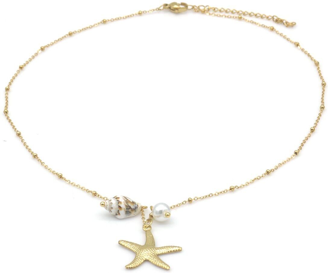 B-F2.2 N2539-051G S.Collana in acciaio Stella marina 40-45cm