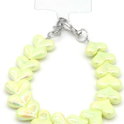 D-D11.2 KEY1026-001-1 Phone Cord Hearts Yellow