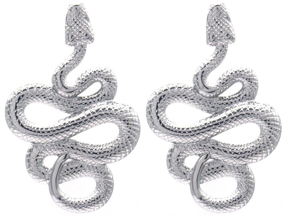 B-B17.5 E2567-024S S. Stahlohrringe Schlange 4.5x3 cm