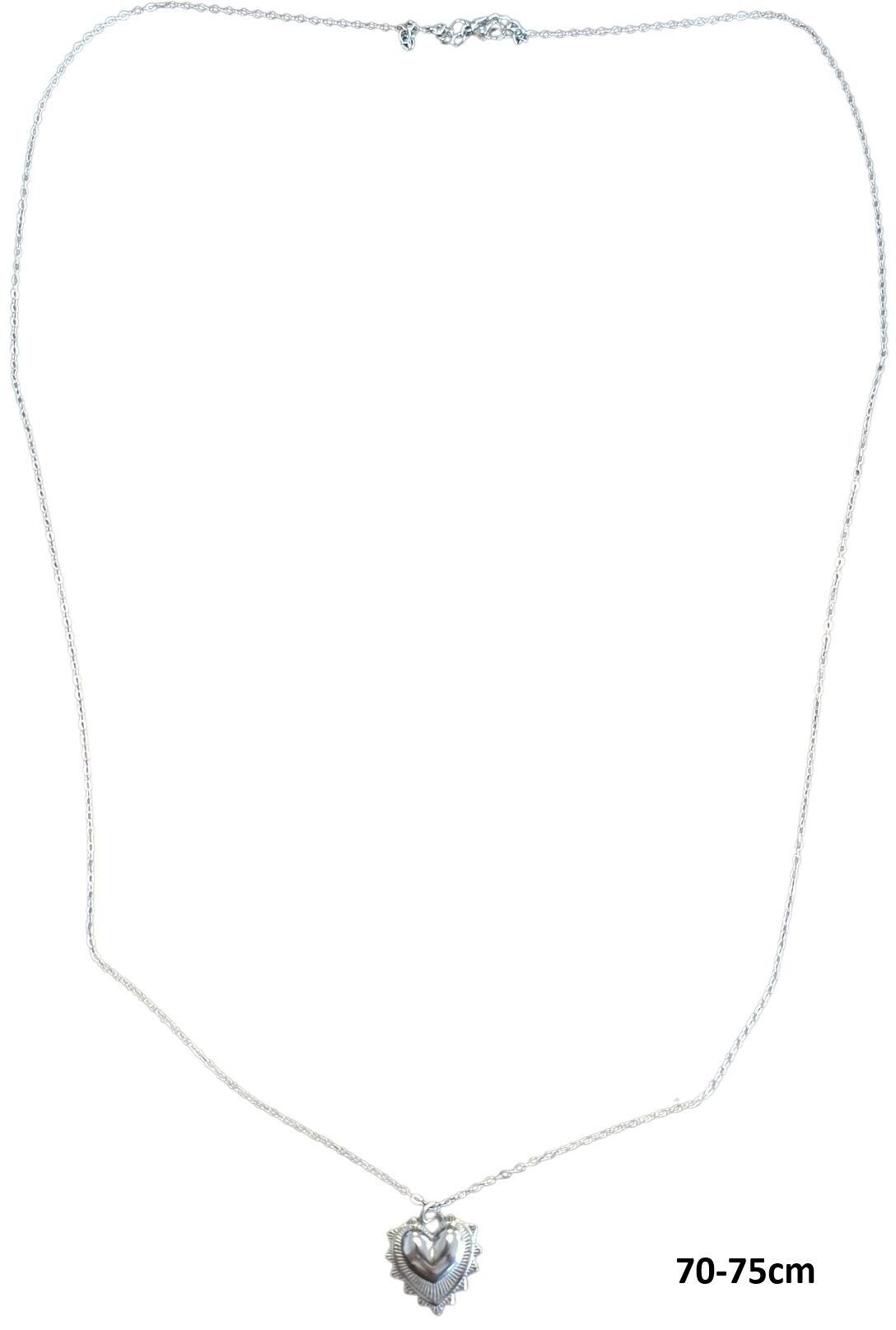 F-A20.4 N2556-047S Lang S.Stahlkette Herz 70-75cm