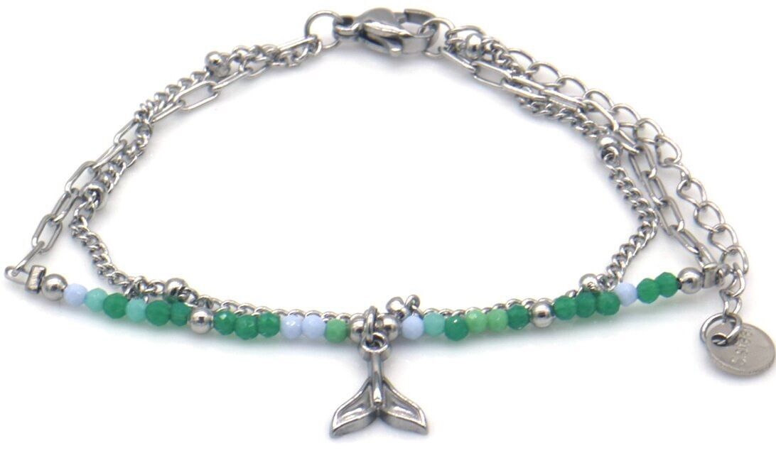 B-C18.4 B1036-006S S.Stahlarmband Whale Tale 16-21cm