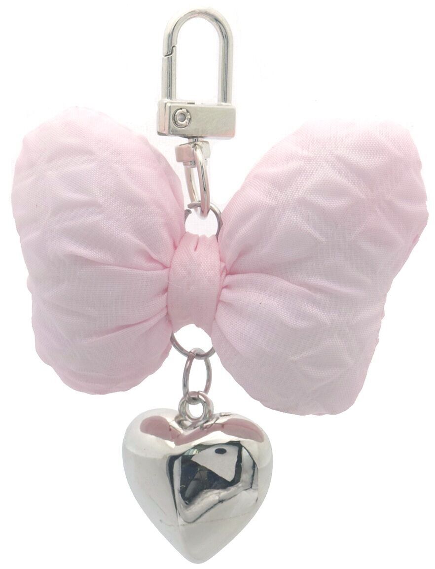 A-E22.1 KY2533-041-4 Schlüsselanhänger Herz - Schleife Rosa