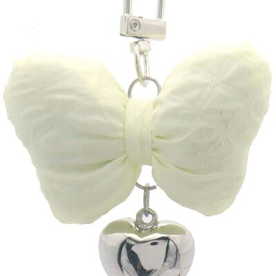 A-C19.1 KY2533-041-6 Llavero Corazón - Lazo Beige