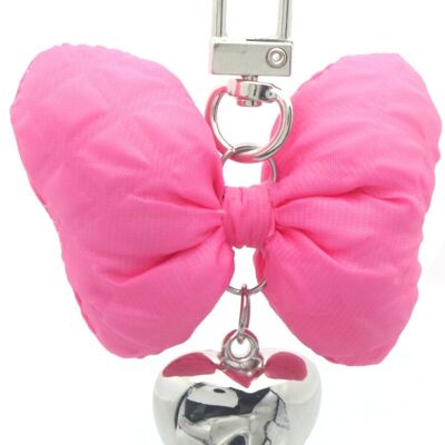 A-C22.1 KY2533-041-8 Llavero Corazón - Lazo Fucsia