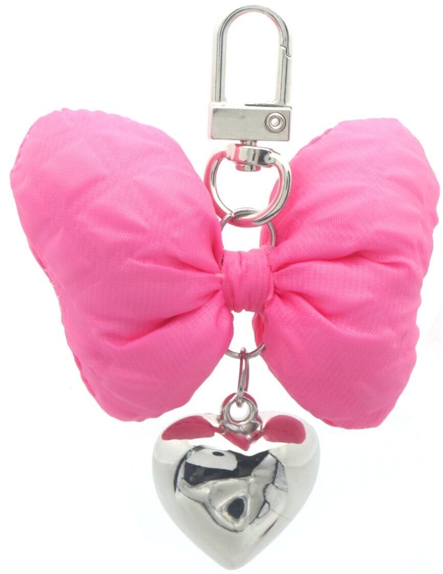 A-C22.1 KY2533-041-8 Schlüsselanhänger Herz - Schleife Fuchsia