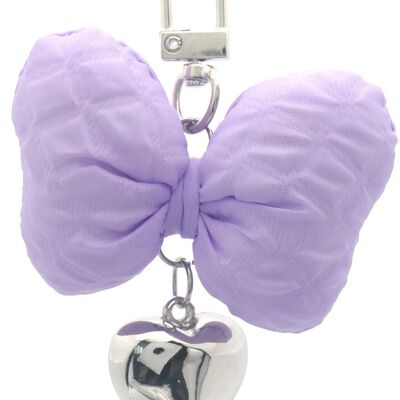A-D20.1 KY2533-041-7 Keychain Heart - Bow Purple