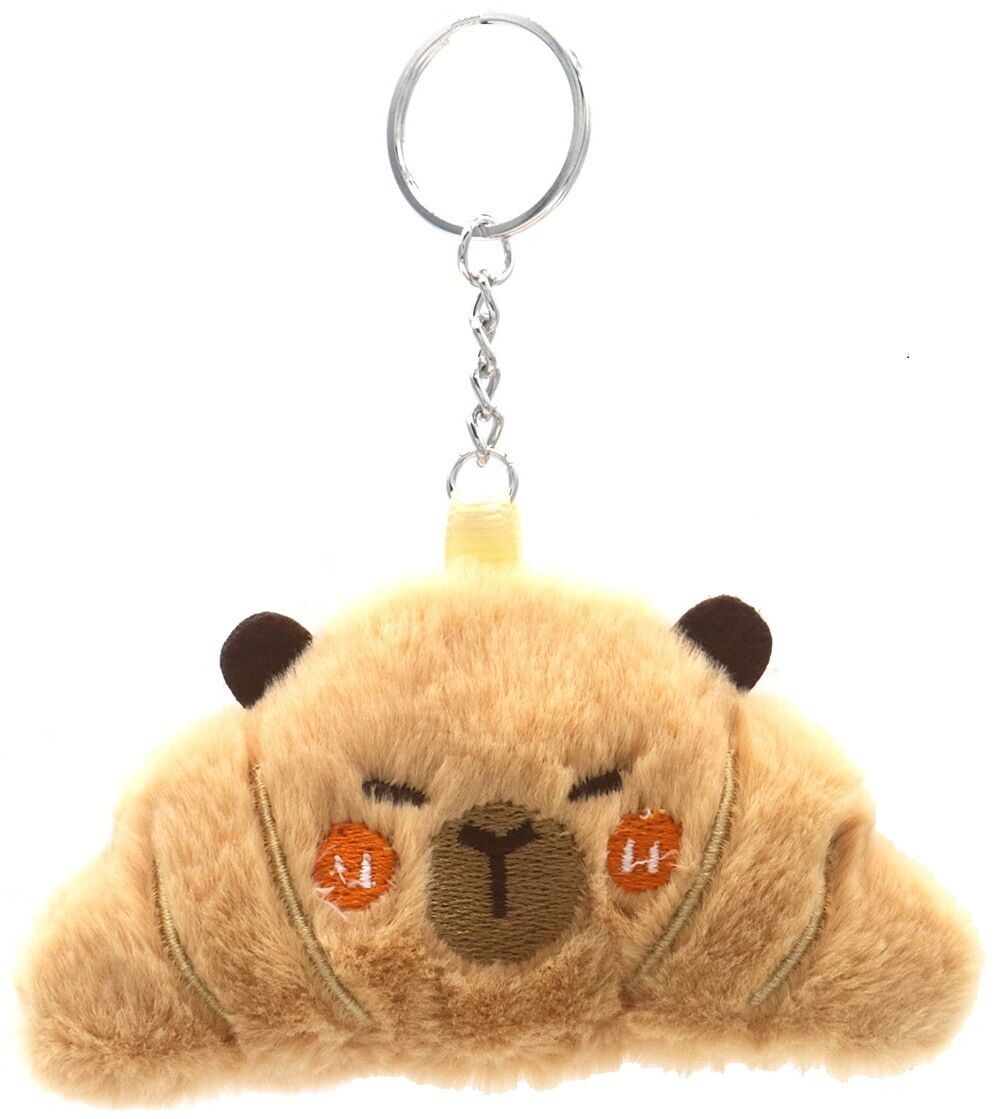 R-A7.2 KY2555-009 Portachiavi in peluche Capibara Crossaint 11 cm