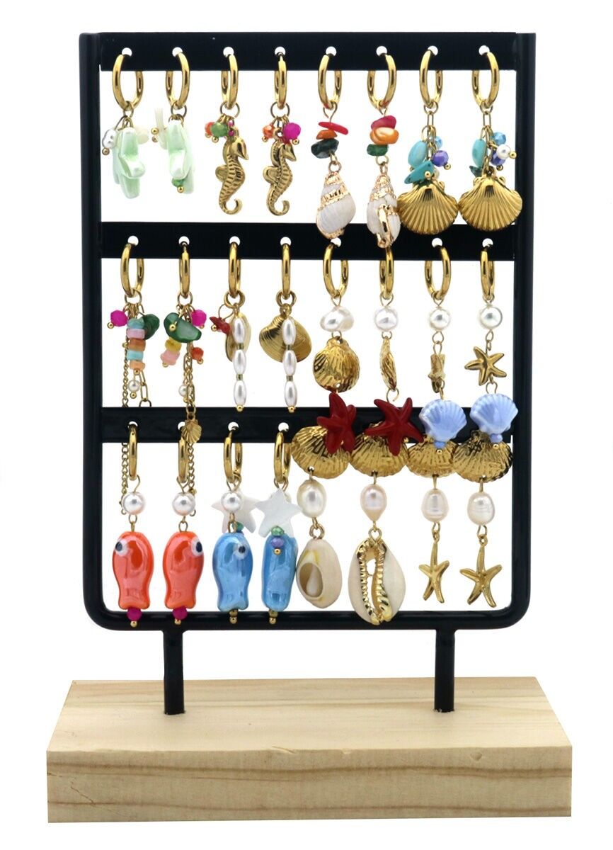 R-H2.1 E936-015G S.Stahlohrringe Meeresleben - 12 Stück