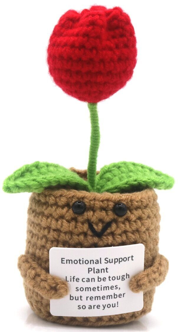 R-B4.1 DC2550-046 Gestrickte Positive Rose 13cm