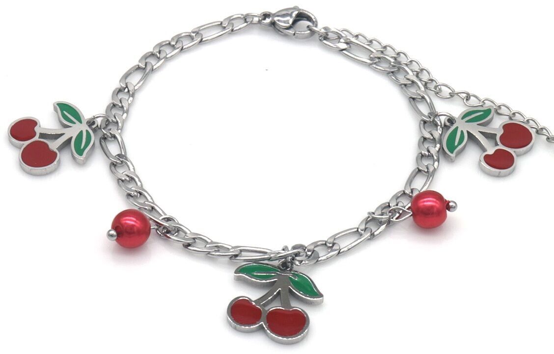 H-C5.2 B2503-044S S.Pulsera de acero Cerezas 16-21cm
