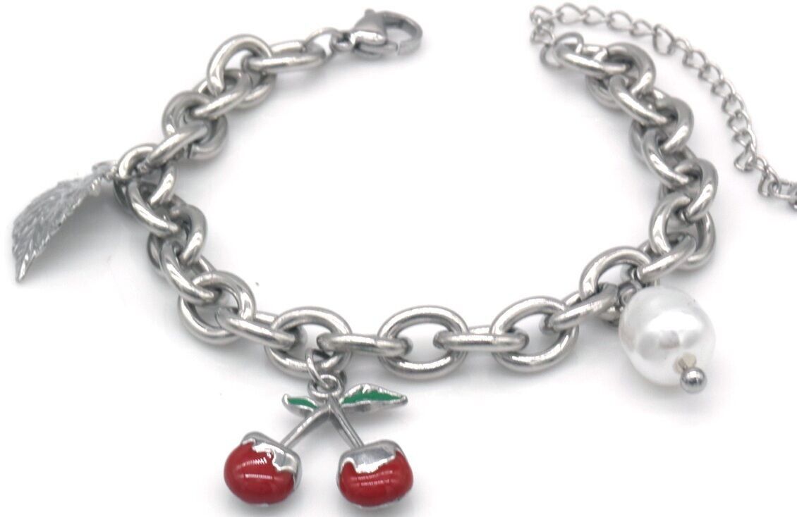 H-F4.1B2503-052S S.Pulsera de acero Cerezas 16-21cm