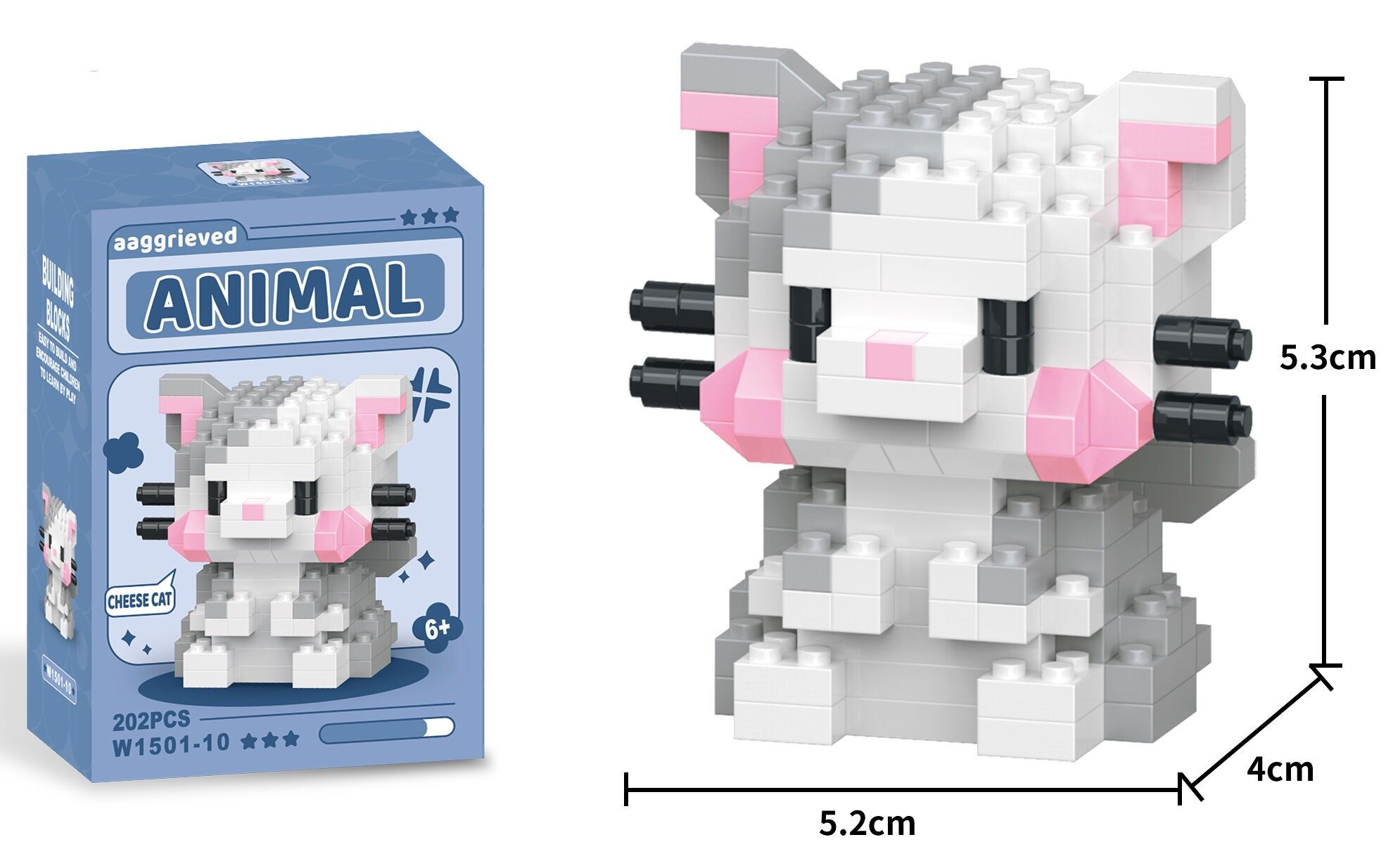 Q-M6.2 W1501-10 Mini set di blocchi da costruzione Gatto