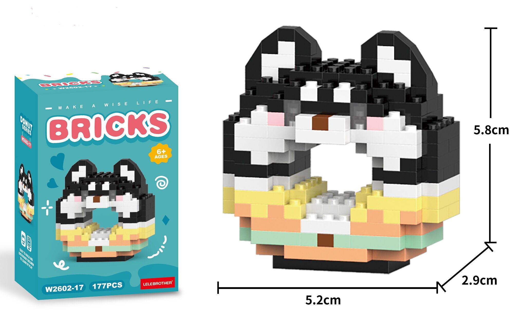 Q-D4.1 W2602-17 Mini Building Block Set Dog