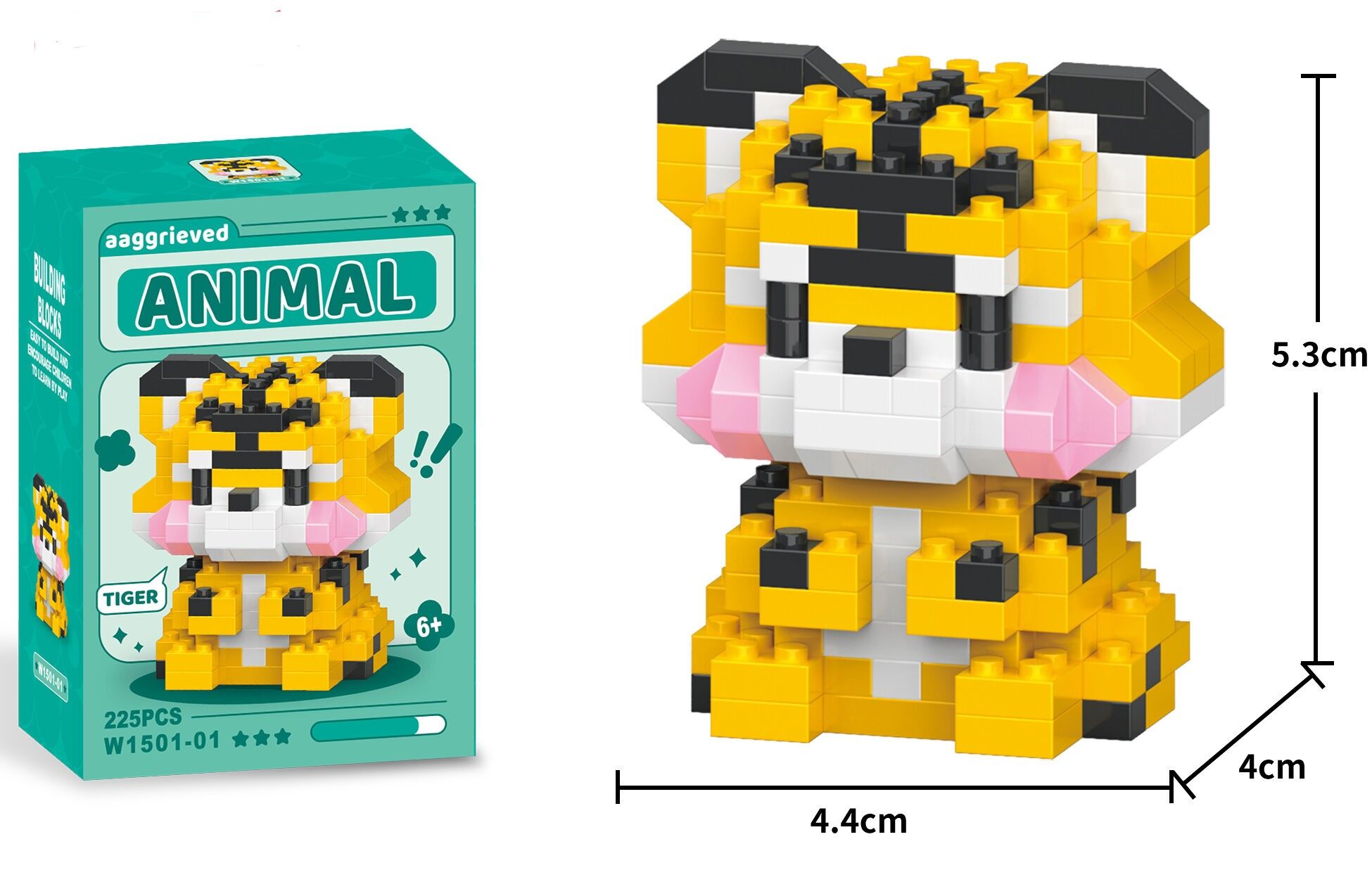 Q-H2.1 W1501-01 Mini Building Block Set Tiger