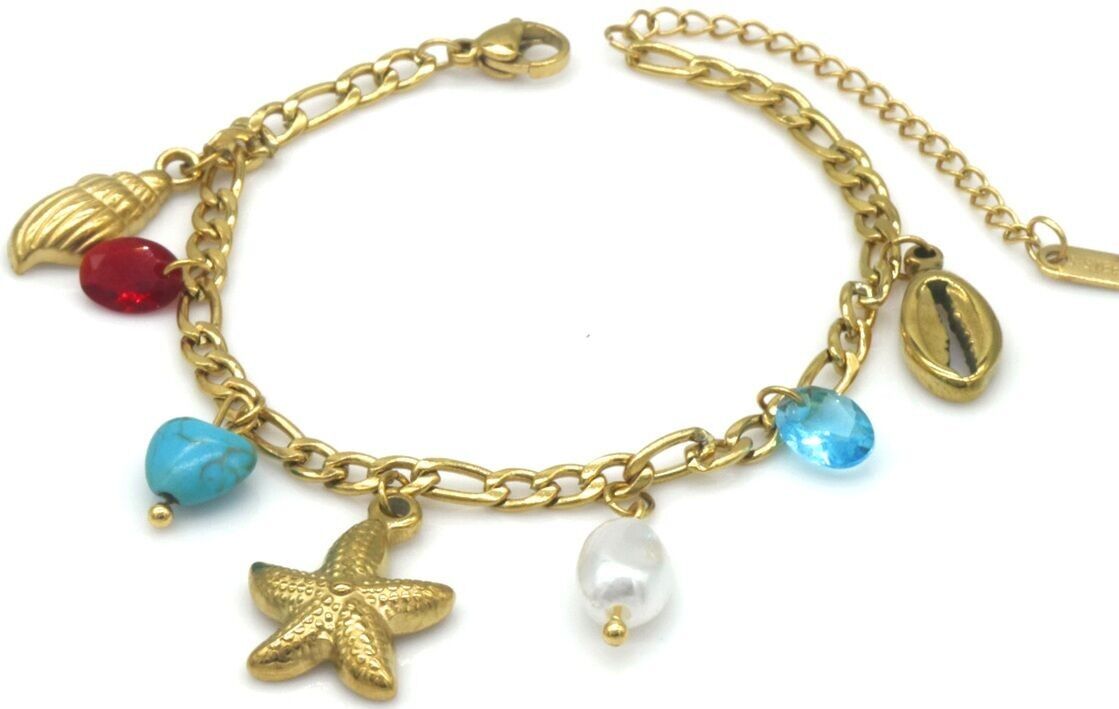 H-D8.1 B2567-083G S.Pulsera de acero Estrella de mar 16-21cm