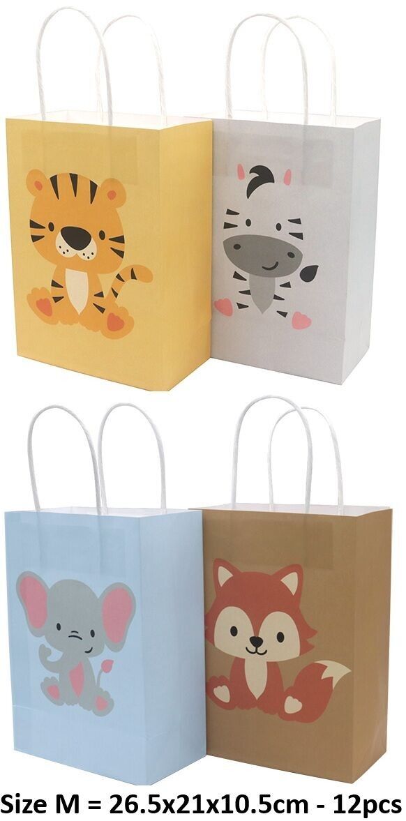 R-J4.1 PK1009-003M Bolsa de regalo de papel para niños 26.5x21x10.5 cm - Diseños variados - 12 piezas