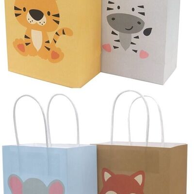 R-K8.1 PK1009-003S Paper Gift Bag for Kids 20.5x15x8cm - Mixed Designs - 12pcs