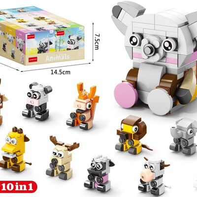 Y-E2.1 TOY9105 Ensemble de blocs de construction 10 en 1 en présentoir - 10 pièces