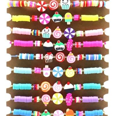 E-B3.2 B2532-004 Bracelet Set Surf Beads - Sweets 12pcs