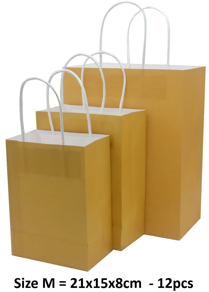 Q-M8.1 PK1009-004M Bolsa de regalo de papel tamaño M 21x15x8cm - 12 piezas