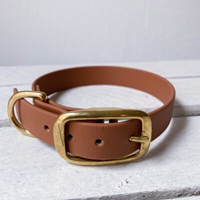 Biothane collar light brown - xxs