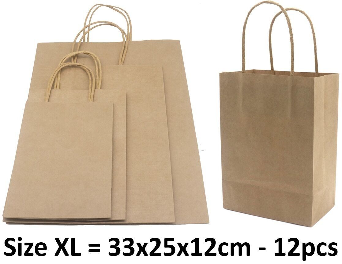 R-J8.1 PK1009-005XL Bolsa de regalo de papel Tamaño L 33x25x12cm - 12 piezas