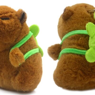 Z-B1.2 KY2521-072 Llavero de peluche de tortuga capibara de 9 cm