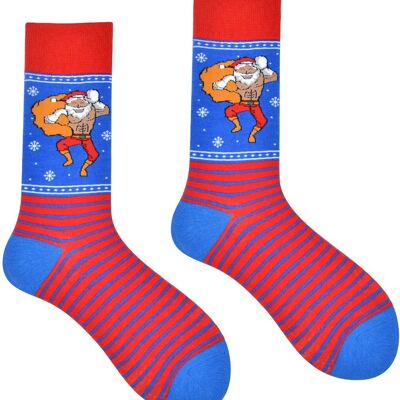 S-G1.1 SOCK2438-114 Paio di calzini taglia 38-45 Babbo Natale