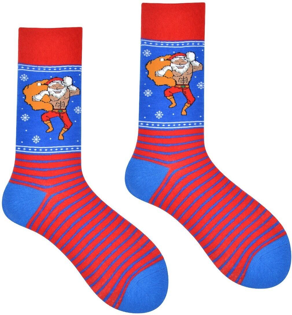 S-G1.1 SOCK2438-114 Paio di calzini taglia 38-45 Babbo Natale