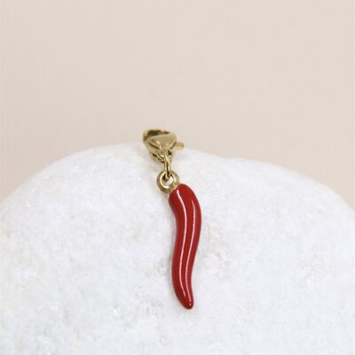 Stainless Steel Red Chili Pepper Pendant - Spicy Elegance