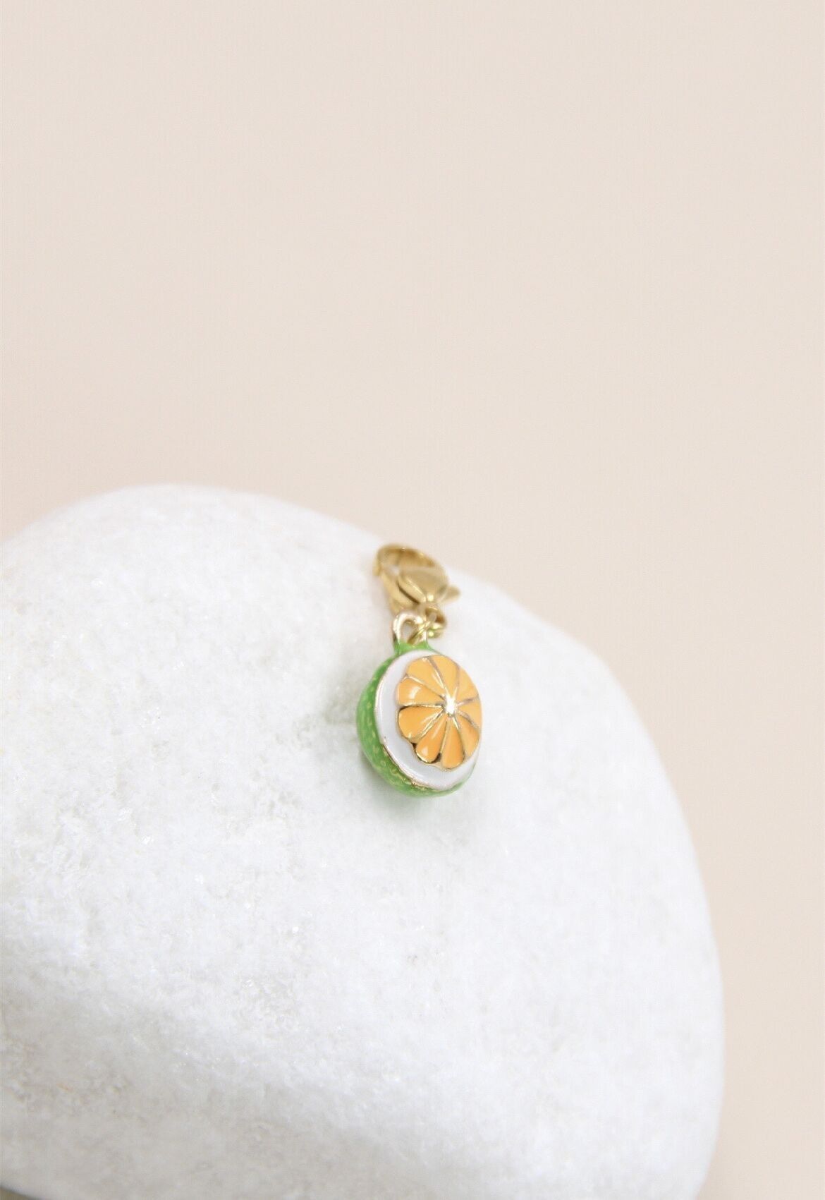 Stainless Steel Lemon Charm Pendant - A Vitamin-Packed Jewel