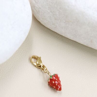 Stainless Steel Strawberry Pendant - Gourmet and Elegant