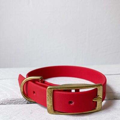Collier Biothane rouge - xs