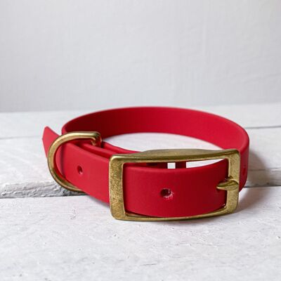 Collier Biothane rouge - S