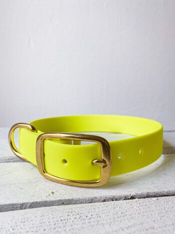 Collier Biothane jaune fluo - xs 1