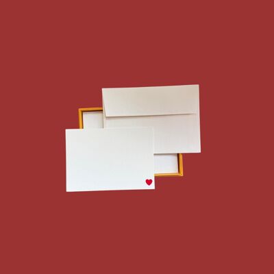 Heart Notecard Set with Laid Envelopes